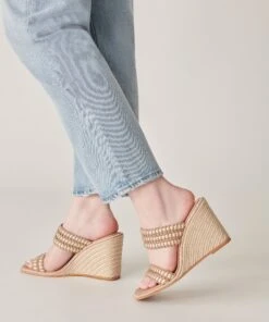 ABIGAL WEDGES IVORY MULTI STELLA -Modish Shoe DOLCEVITA WEDGES ABIGAL IVORYMULTISTELLA ONFOOT