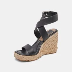 ALDONA WEDGES BLACK LEATHER 12 ALDONA WEDGES BLACK LEATHER -Modish Shoe DOLCEVITA WEDGES ALDONA BLACKLEATHER 08