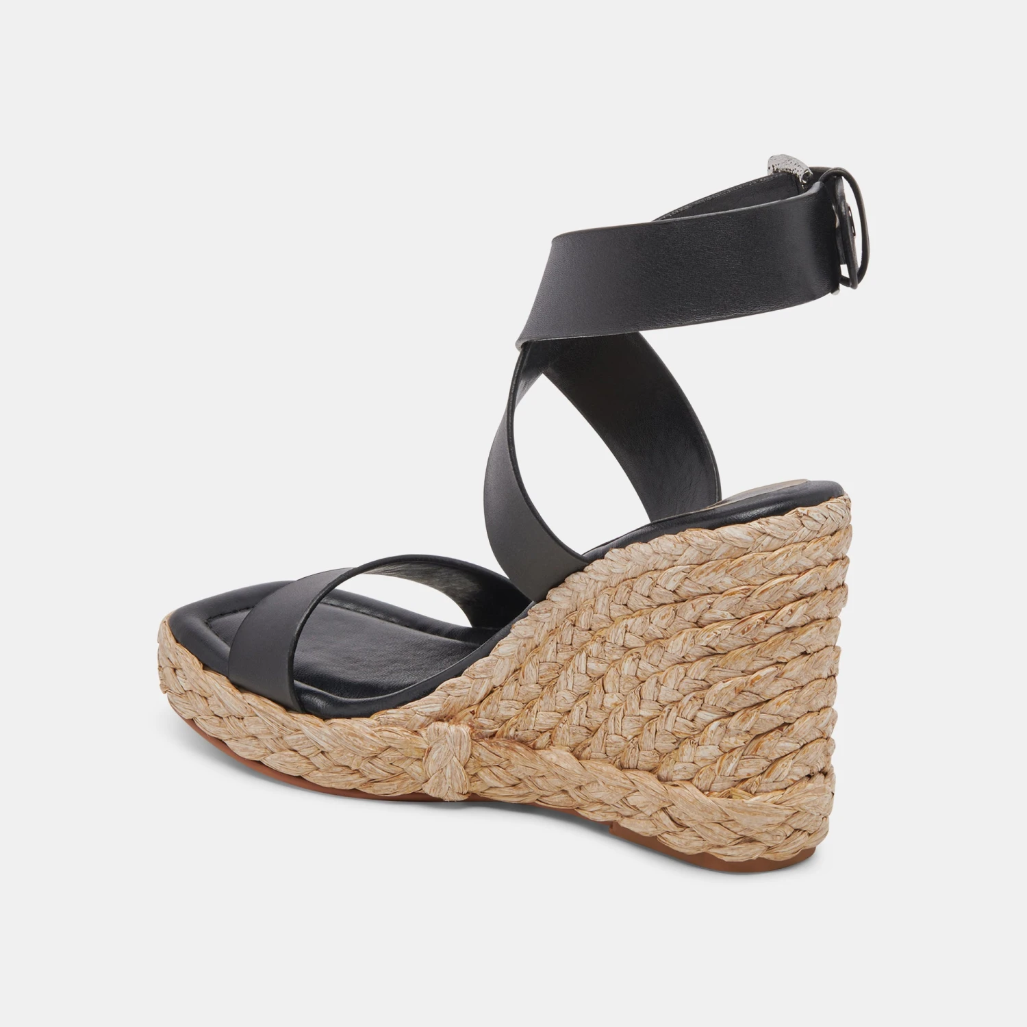 ALDONA WEDGES BLACK LEATHER 5 ALDONA WEDGES BLACK LEATHER - Image 5