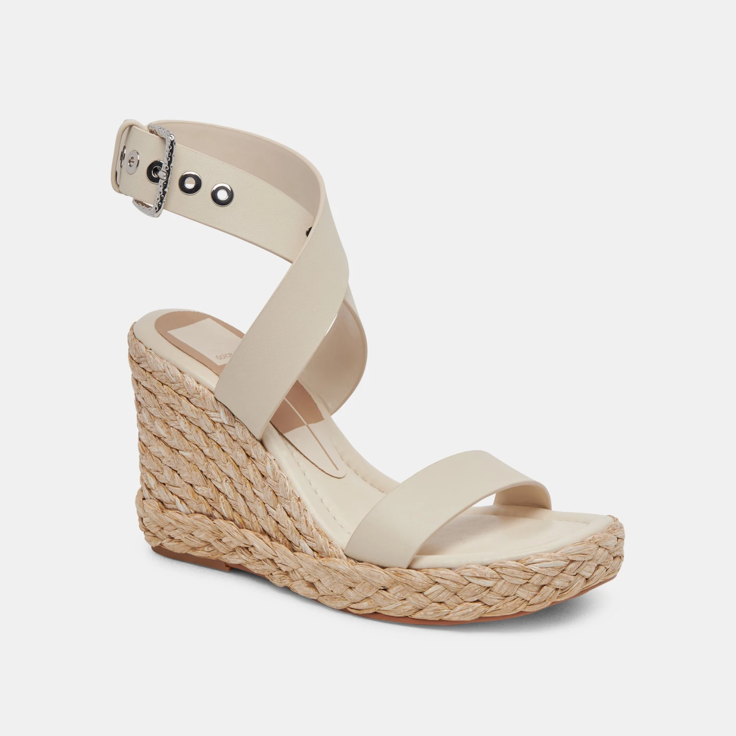 ALDONA WEDGES IVORY LEATHER 2 ALDONA WEDGES IVORY LEATHER - Image 2