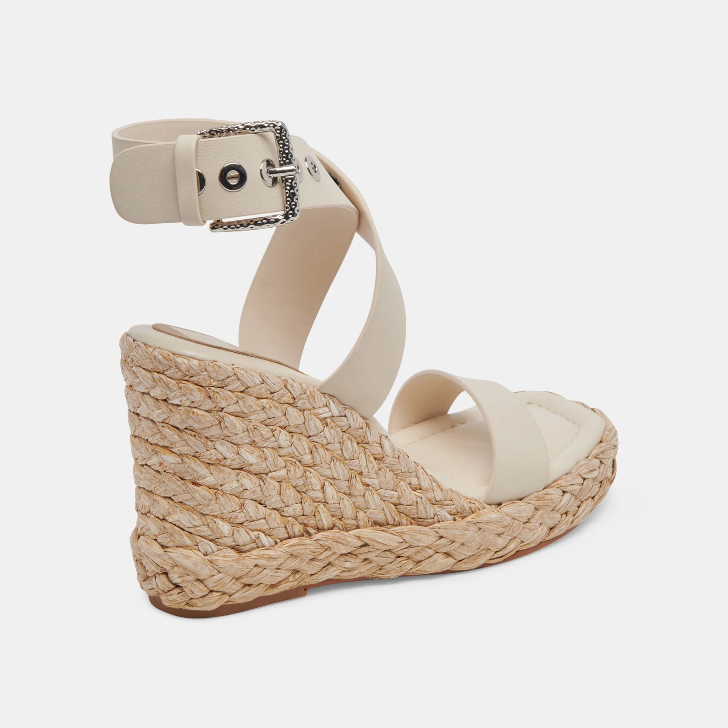 ALDONA WEDGES IVORY LEATHER 3 ALDONA WEDGES IVORY LEATHER - Image 3