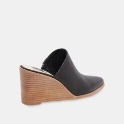 Dolce Vita BEEMA MULES BLACK LEATHER 14 Dolce Vita BEEMA MULES BLACK LEATHER -Modish Shoe DOLCEVITA WEDGES BEEMA BLACKLEATHER 03