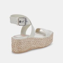 CANNES SANDALS IVORY LEATHER -Modish Shoe DOLCEVITA WEDGES CANNES IVORYLEATHER 03