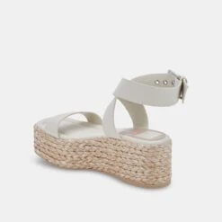 CANNES SANDALS IVORY LEATHER -Modish Shoe DOLCEVITA WEDGES CANNES IVORYLEATHER 09
