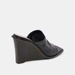 Dolce Vita GILDED WEDGES BLACK LEATHER -Modish Shoe DOLCEVITA WEDGES GILDED BLACKLEATHER 03