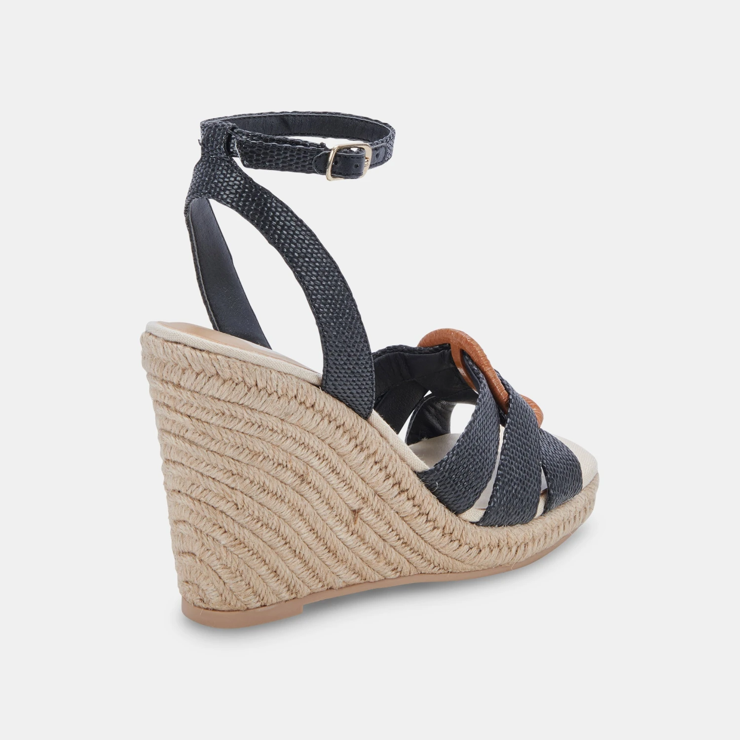 MAZE WEDGES BLACK RAFFIA 4 MAZE WEDGES BLACK RAFFIA - Image 4