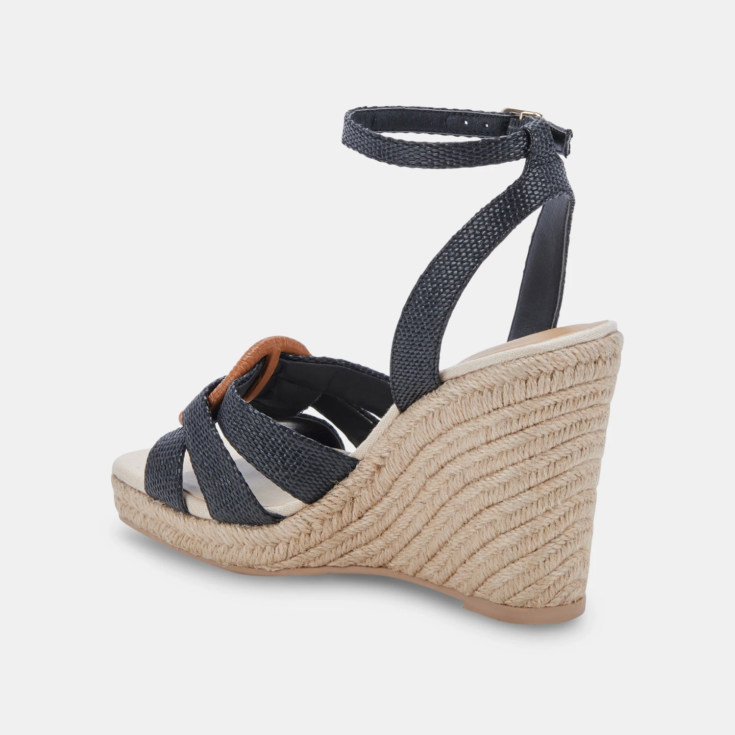 MAZE WEDGES BLACK RAFFIA 6 MAZE WEDGES BLACK RAFFIA - Image 6
