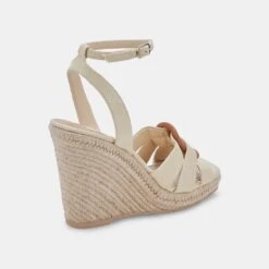 MAZE WEDGES WHEAT RAFFIA -Modish Shoe DOLCEVITA WEDGES MAZE WHEATWOVEN 03