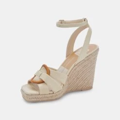MAZE WEDGES WHEAT RAFFIA -Modish Shoe DOLCEVITA WEDGES MAZE WHEATWOVEN 09