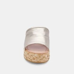 PABLOS WIDE SANDALS GOLD METALLIC LEATHER 18 PABLOS WIDE SANDALS GOLD METALLIC LEATHER -Modish Shoe DOLCEVITA WEDGES PABLOS LIGHTGOLDMETALLICLEATHER 04