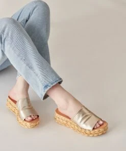 PABLOS WIDE SANDALS GOLD METALLIC LEATHER 14 PABLOS WIDE SANDALS GOLD METALLIC LEATHER -Modish Shoe DOLCEVITA WEDGES PABLOS LIGHTGOLDMETALLICLEATHER ONFOOT 1 aee0c704 fdec 47d7 a3da e03a580f03c2