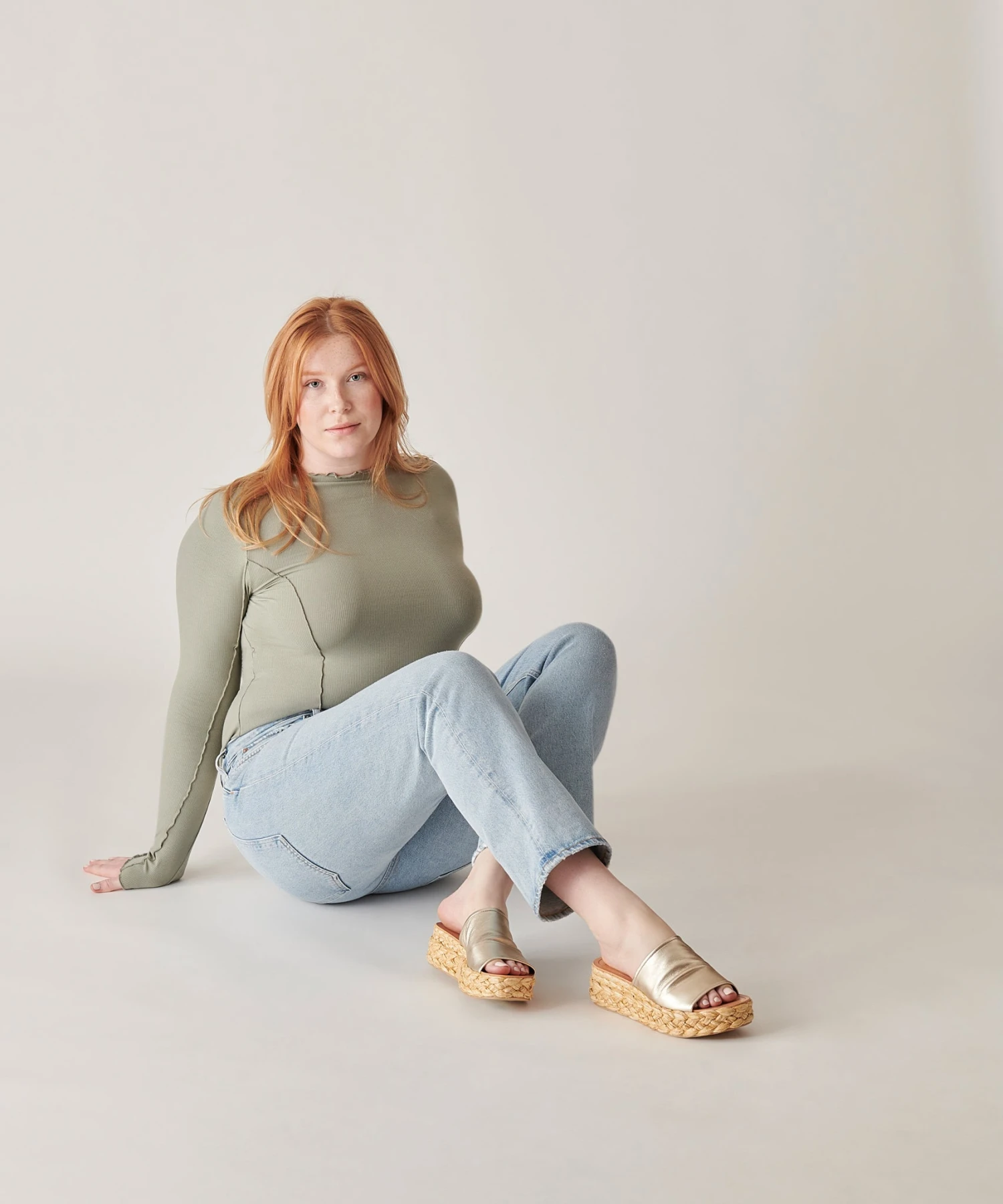 PABLOS WIDE SANDALS GOLD METALLIC LEATHER 2 PABLOS WIDE SANDALS GOLD METALLIC LEATHER - Image 2