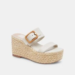 THORIN WEDGES IVORY LEATHER -Modish Shoe DOLCEVITA WEDGES THORIN IVORYLEATHER 01