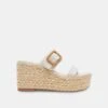 THORIN WEDGES IVORY LEATHER
