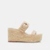 THORIN WEDGES NATURAL RAFFIA