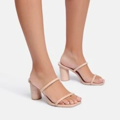 NOLES HEELS CREAM STELLA -Modish Shoe NOLES CREAM STELLA ON FOOT 7