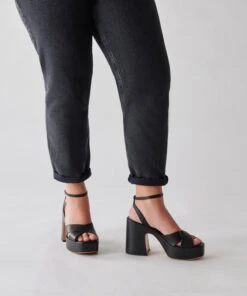 WESSI HEELS BLACK LEATHER -Modish Shoe WESSI BLACK LEATHER 2