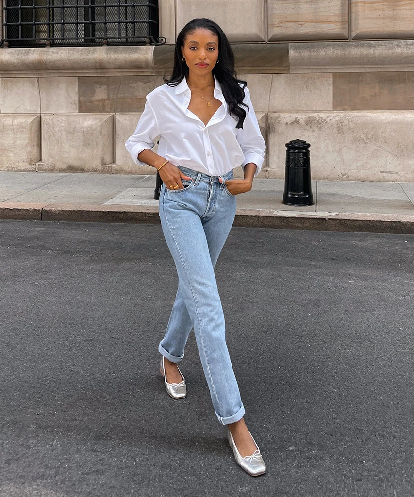 Dolce Vita ANISA BALLET FLATS SILVER DISTRESSED LEATHER 2 Dolce Vita ANISA BALLET FLATS SILVER DISTRESSED LEATHER - Image 2