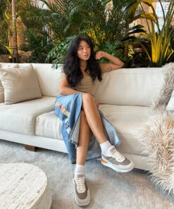 DOLCE VITA X GREATS EVANA SNEAKERS TAUPE MULTI SUEDE -Modish Shoe evana pdp 2