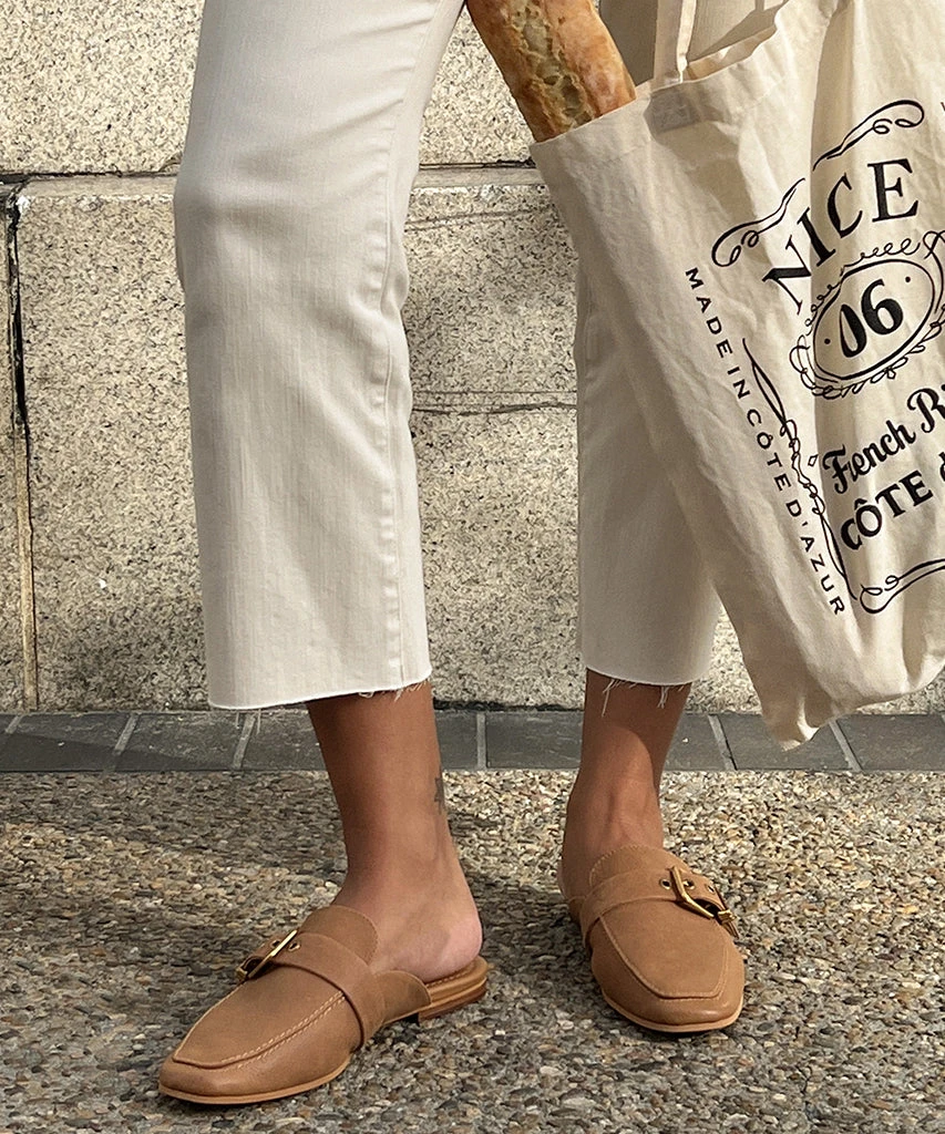 SANTEL FLATS BROWN LEATHER 2 SANTEL FLATS BROWN LEATHER - Image 2