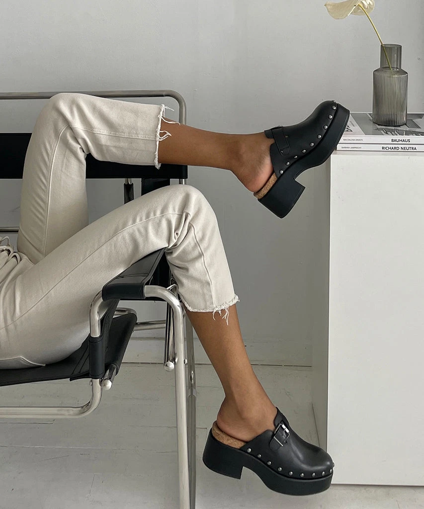 Dolce Vita YEVAN CLOGS BLACK LEATHER 4 Dolce Vita YEVAN CLOGS BLACK LEATHER - Image 4