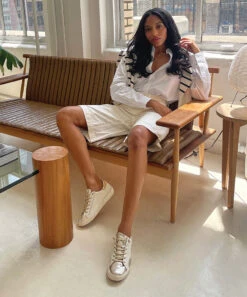 ZINA SNEAKERS WHITE GOLD LEATHER 14 ZINA SNEAKERS WHITE GOLD LEATHER -Modish Shoe zina gold 2